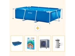 Intex Piscina Com Estrutura Retangular - 300x200x75 Cm - 5-peças S13