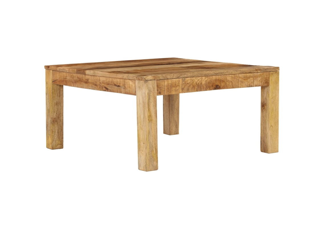 Vidaxl Mesa De Centro Em Madeira De Mangueira Maciça 80x80x40cm