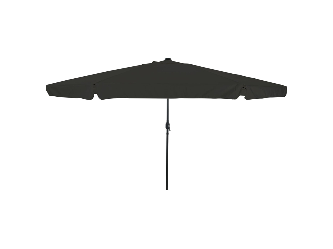 Conjunto 1 Guarda-sol De Jardim Vidaxl Preto Poliéster (395 X 395 X 245 Cm)