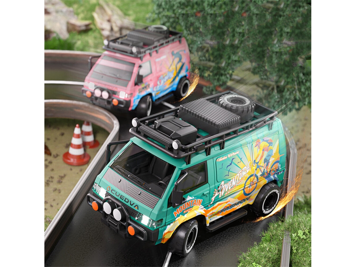 Verdedlk 585 132 Rtr 1/24 2.4g 4wd Rc Esportivo Ônibus Drift Off road Camping Van Luz Led Alta Velocidade Brinquedo Aventura MDUG