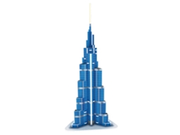 Quebra-cabeça 3d De Papelão Do Burj Khalifa - 51 Peças, 12x11x27 Cm, Fácil De Montar