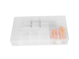 Caixa Organizadora De Linhas Bordado, Branca Leitosa, Para Ponto Cruz, Bobinas Plástico, Máquina Enrolar Manual. Aquaforge