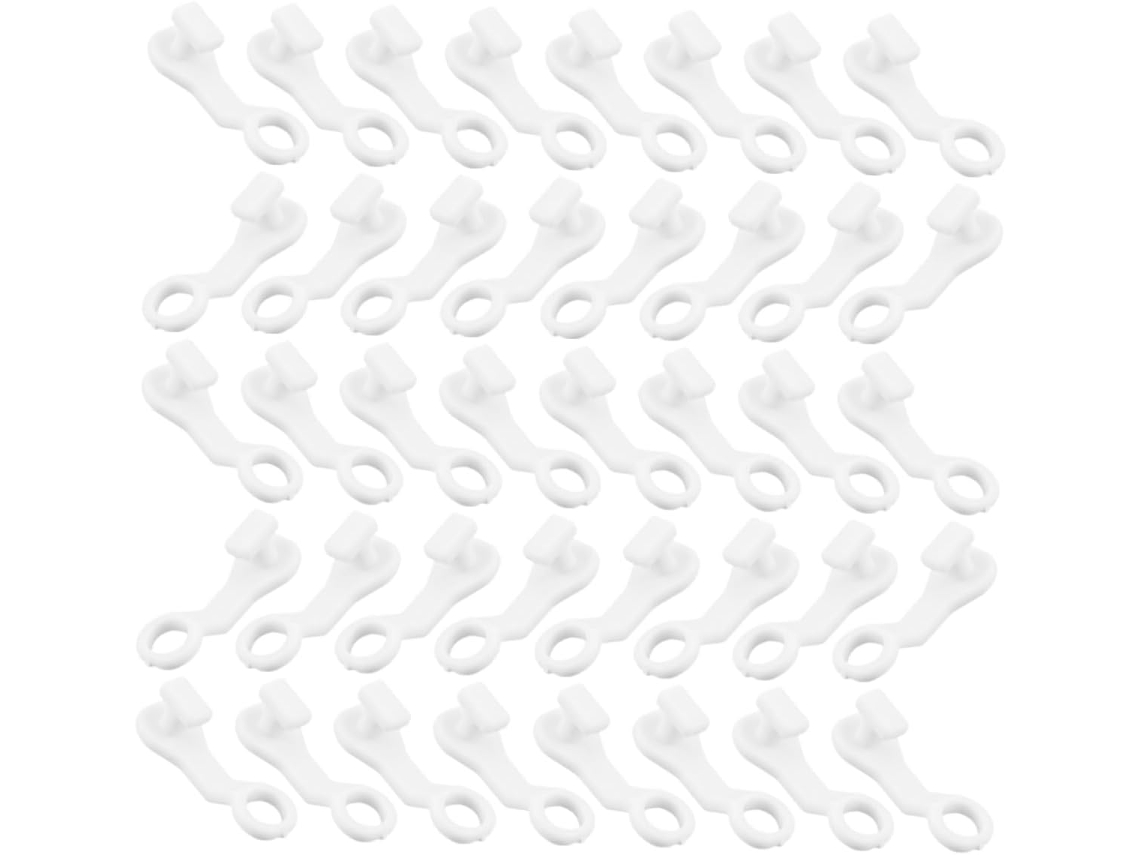 Conjunto De 200 Peças De Acessórios Para Trilho De Cortina, Incluindo Ganchos Antiqueda, Design Robusto Para Cortinas Grossas