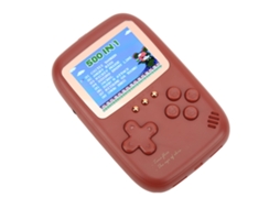 Primerox console de Jogos Portátil Retro 10000mah Recarregável com Vários Jogos Clássicos Vermelho
