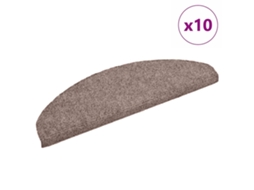 Conjunto de 10 Tapetes de Escada Autoadesivos Marrom Claro Meia Lua Grande MAISON EXCLUSIVE (65x21x4 cm)