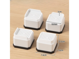 Elevadores Para Cama 4 Peças , Ajustáveis, Para Mesas, Cadeiras, Sofás E Secretárias Branco Hexinyigjly