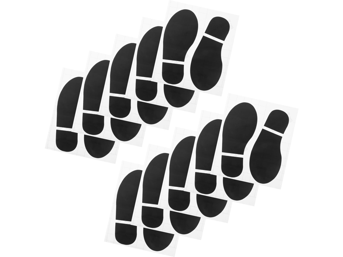 10 Pares De Marcadores De Pegadas Autoadesivos Em Pvc, Nir, Lt