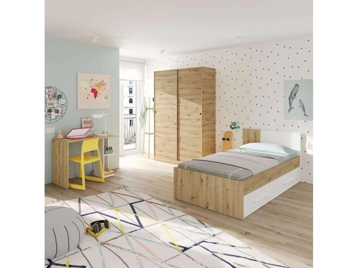 Pack De Móveis Para Quarto Juvenil Miroytengo Em Melamina