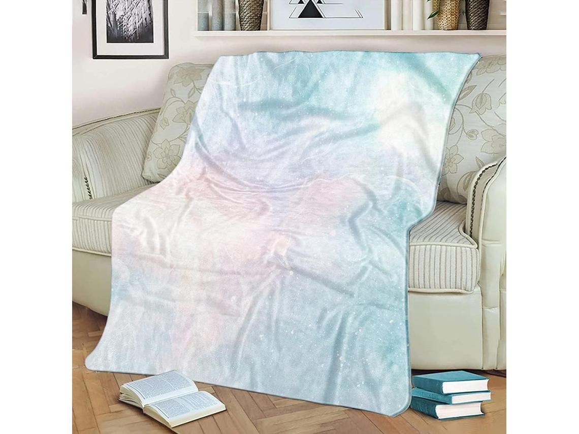 Manta de Verão Macia e Fofa Fansu em Microfibra Lã Flanela para Sofá com Estampa 3d Cama Que Mantém o Corpo Aq