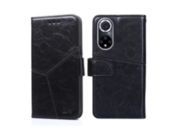 Capa De Couro Flip Horizontal Com Costura Geométrica Para Huawei Nova 9