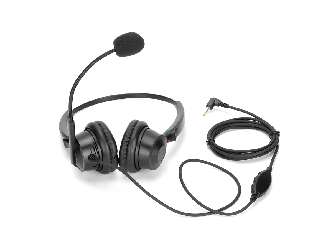 Fone De Ouvido Para Negócios 2.5mm Com Microfone Anti-ruído E Controle De Volume Handsfree