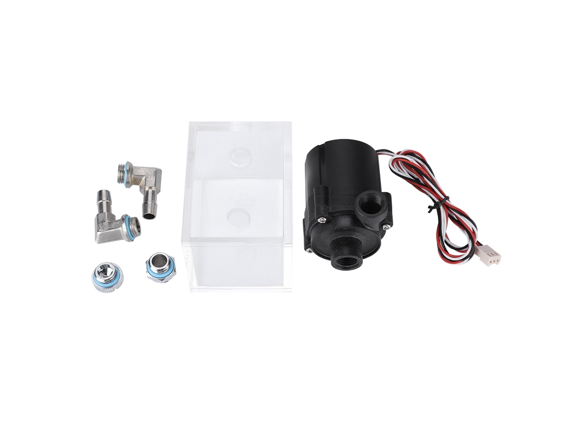 Kit De Refrigeração Por Água Para Computador Diy: Reservatório, Bomba, Tanque Com Cabeça De Curva De 90°