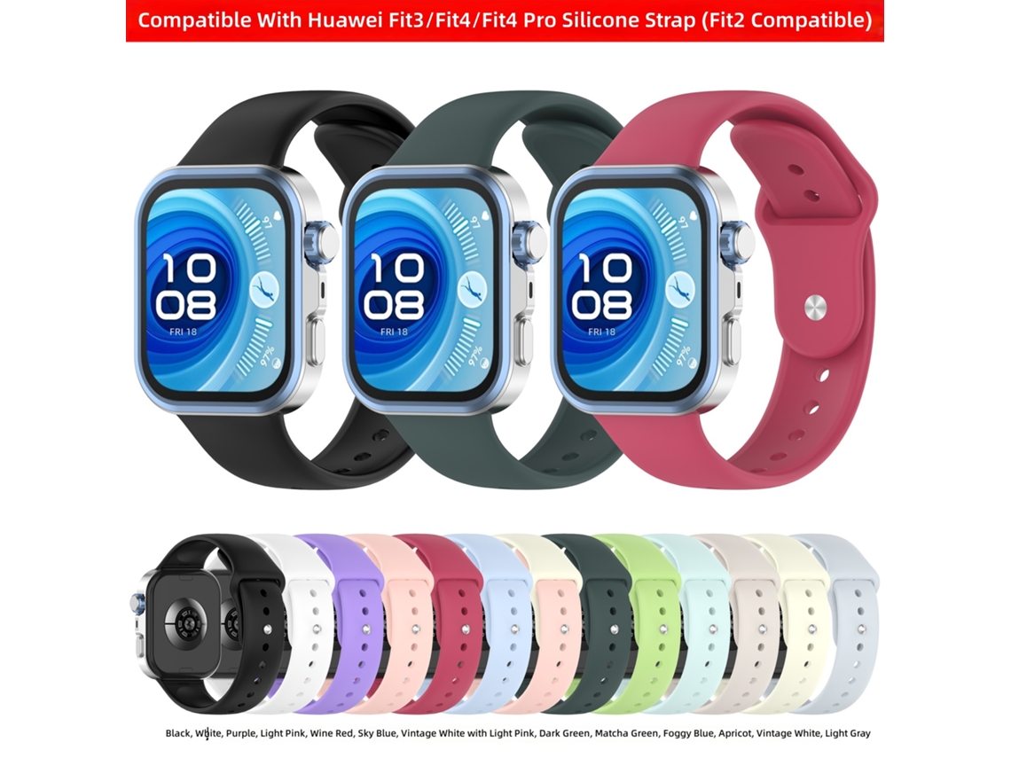 Pulseira de Silicone Reversível para Huawei Watch Fit3 e Watch Fit4 Pro CHABERLU