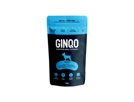 Ração GINQO Cães Pequenos Hipoalergênico Grain Free e Sustentável com Superproteína de Hermetia Illucens 0,5Kg