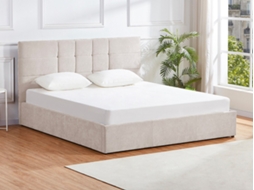 Cama Com Cofre Hopeya Pascal Morabito Bege 180 X 200 Cm Com Colchã£o Com Estrado