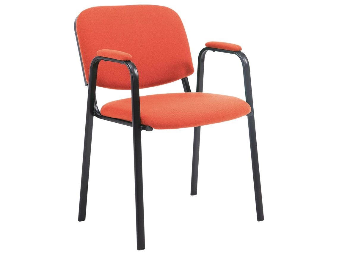 Cadeira para visitantes Ken Pro em tecido vermelho CLP