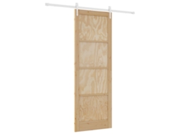 Porta Deslizante Orkdal Natural e Branco 83 X 232 Cm MAISON EXCLUSIVE