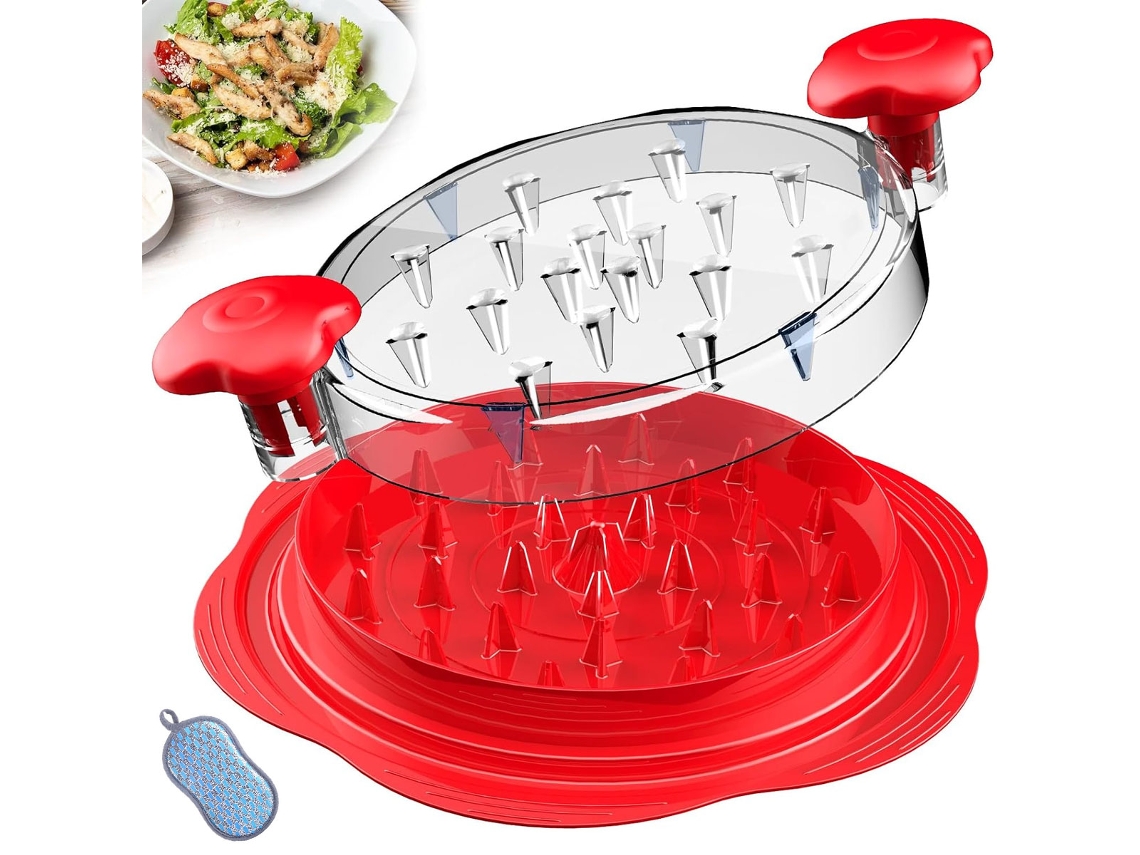 Desfiador De Frango Visível Com Torção, Ferramenta Para Peito De Frango, Máquina Grande Com Cabo Ergonômico, Resistente Ao Calor, Livre De Bpa, Anti D