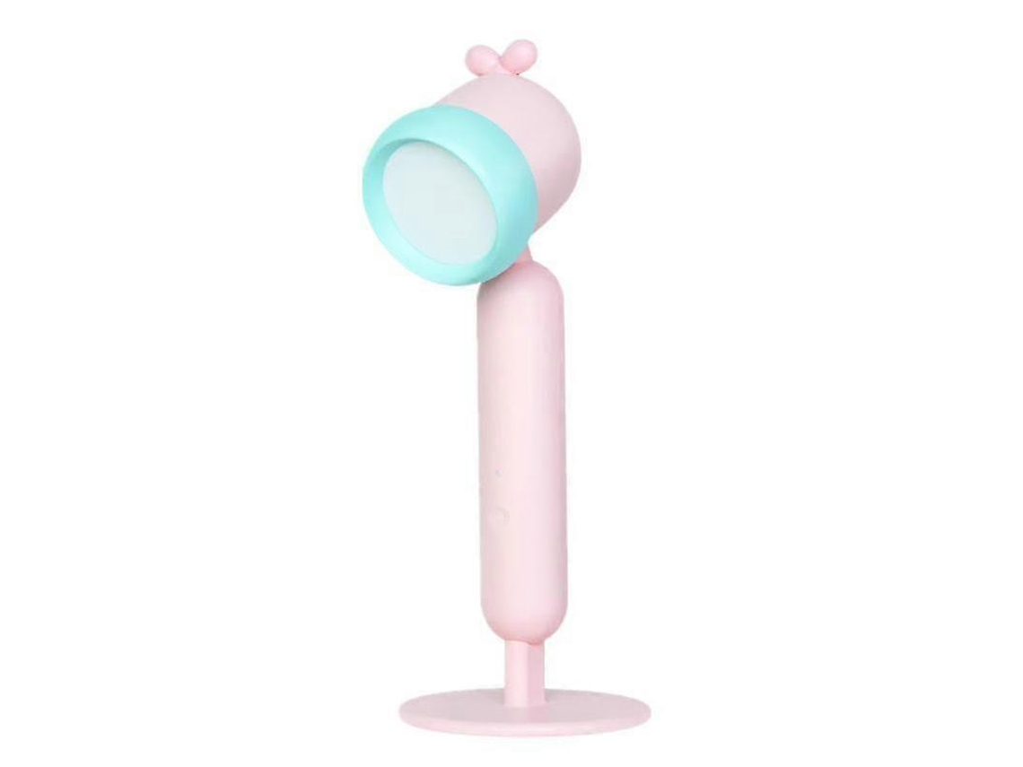 Lâmpada De Mesa Infantil Usb Carregável Leitura Proteção Olhos Rosa