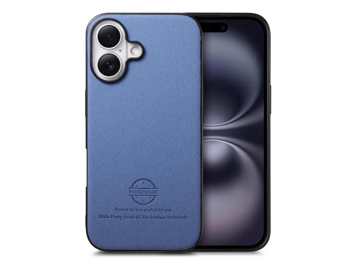 Capa Para Iphone 17 - Tecido Sarja E Couro