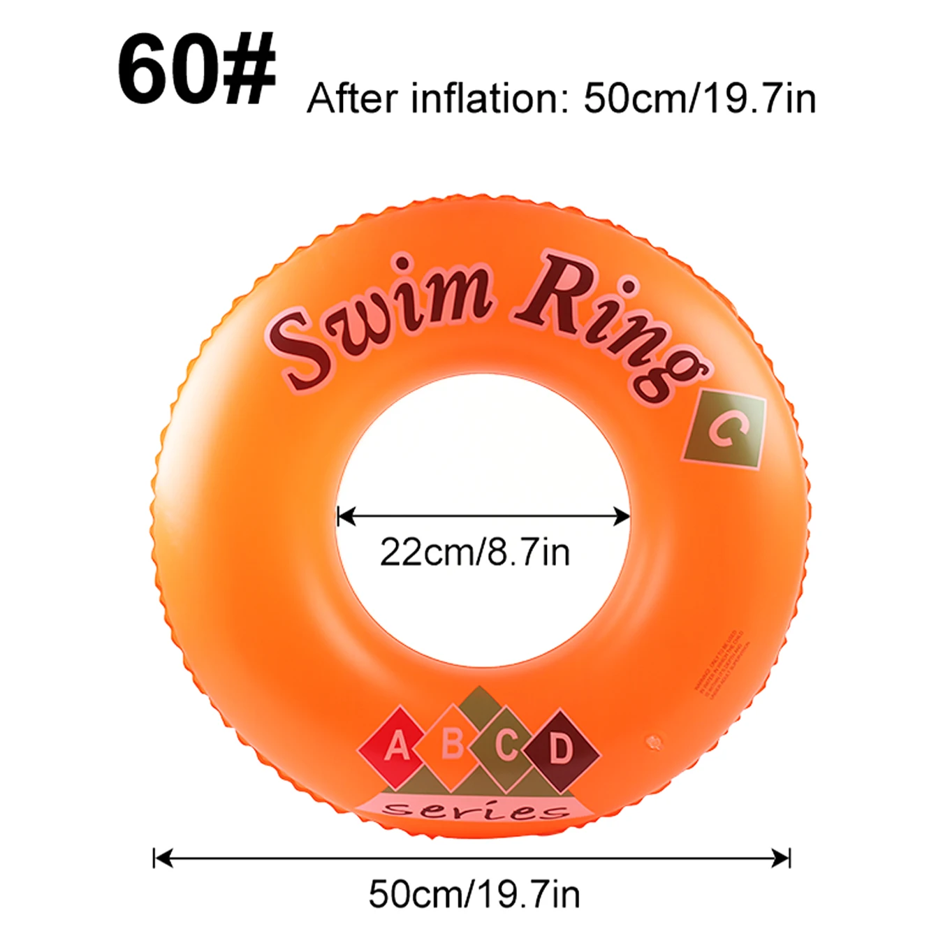 (laranja-60) Uma Boia Inflável Dobrável De Cores Vibrantes — Um Item Essencial Para A Piscina No Verão.