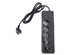 Laxiscreed Soquete Europeu Com Interruptor, 2 Usb-a, 2 Usb Para Carregamento Prático