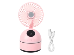 Vento Mini Desktop Usb Recarregável Rosa Dormitório Escritório