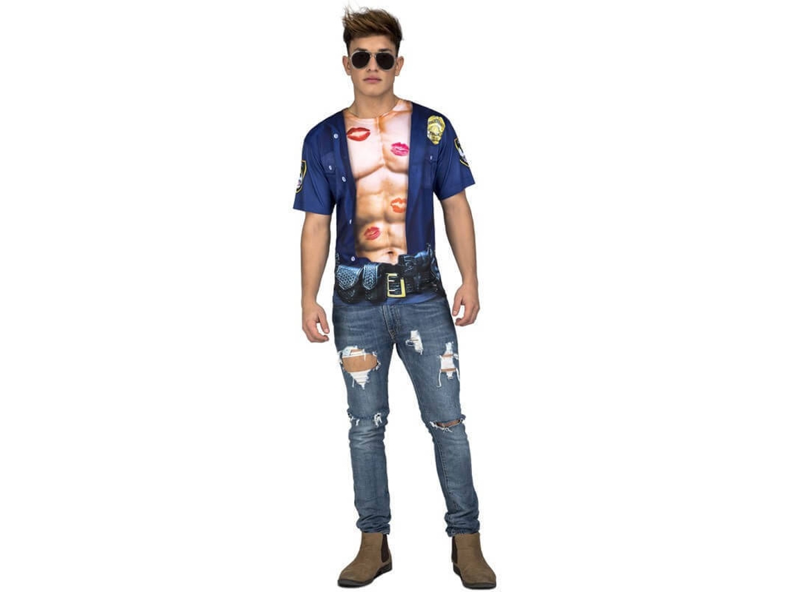 Fato de Homem DISFRAZZES Polícia Forte (Tam: M)