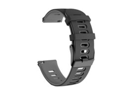 Pulseira De Silicone Bicolor 20 Mm, Compatível Com Huawei Watch Gt 3 42, Preta E Cinza.