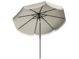 Guarda sol Redondo de Jardim 2,7x2,4 m com Manivela em Metal e Poliéster