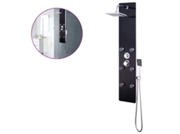 Coluna De Duche Vidaxl Black Metal (25x44,6x130cm)