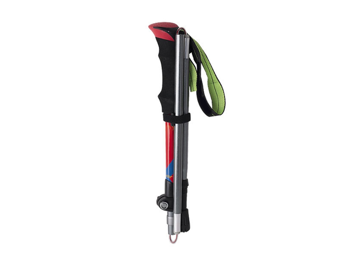 Pau de Trekking Alumínio Leve Telescópico Vermelho 155 165cm