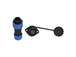 Conector Aéreo Flangeado À Prova D'água Ip68 6 Núcleos