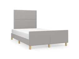 Vidaxl Estrutura De Cama Sem Colchão Cinza Claro Tecido