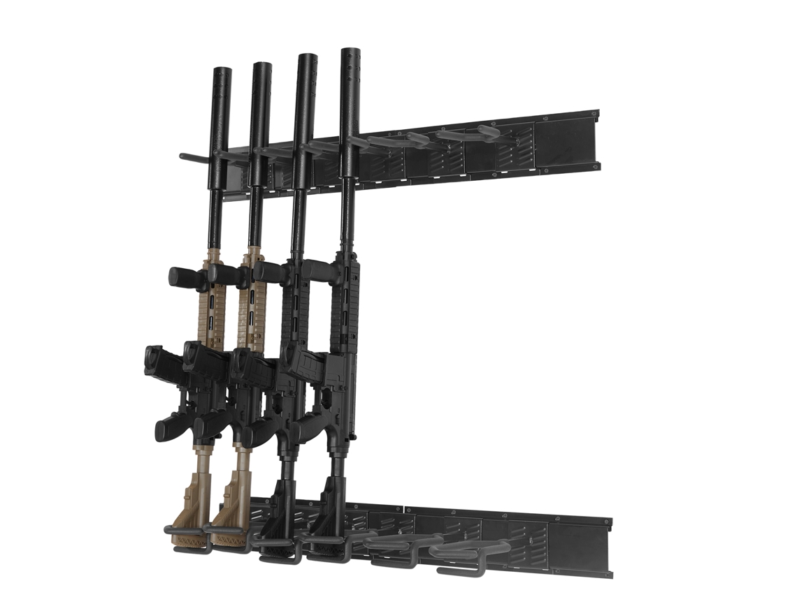 Suporte Para Armas Succebuy Suporte De Parede Em Metal Para O Interior Com 6 Compartimentos Verticais Para Espingardas
