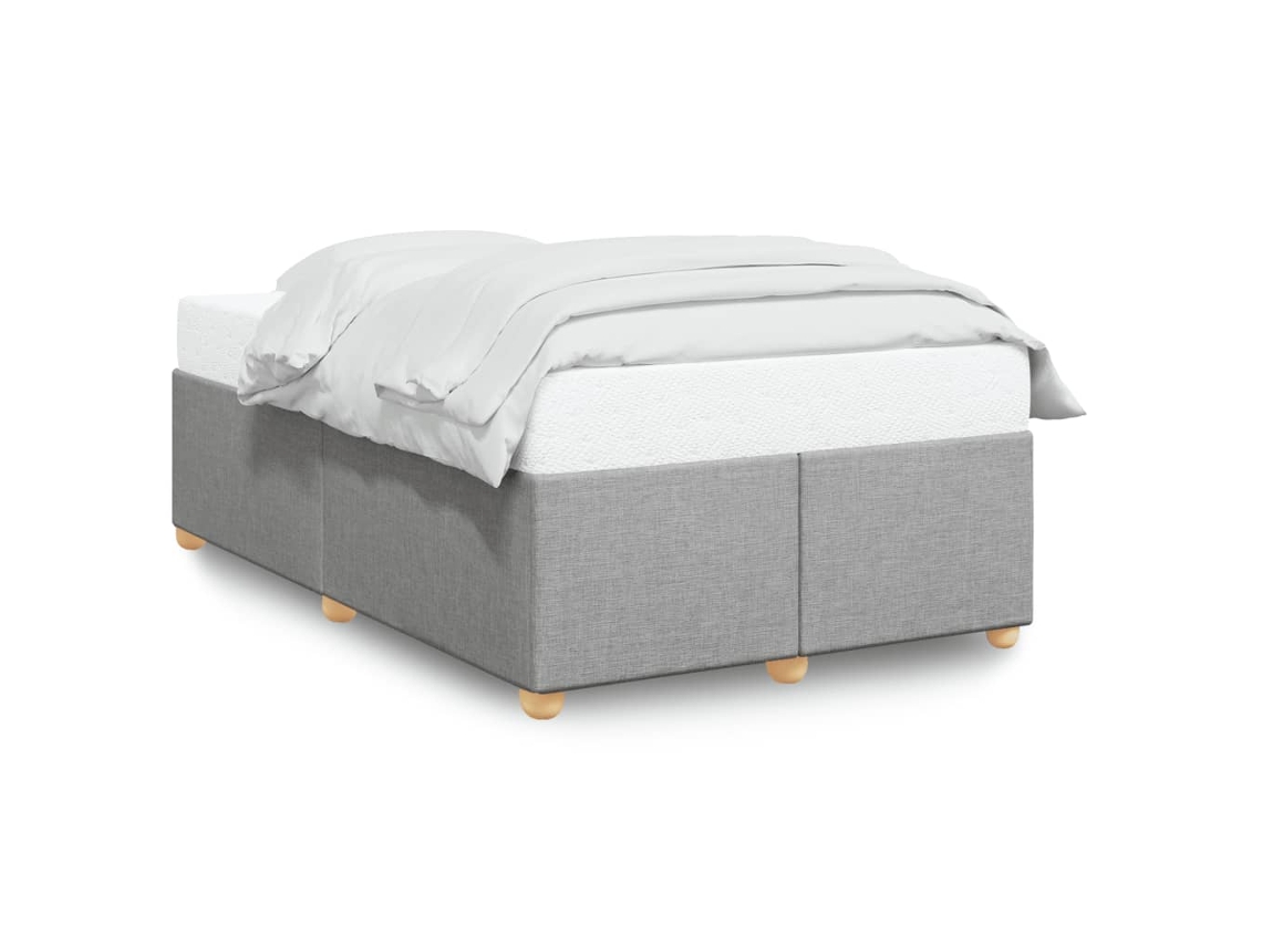 Vidaxl Estrutura De Cama Sem Colchão Cinza Claro Tecido