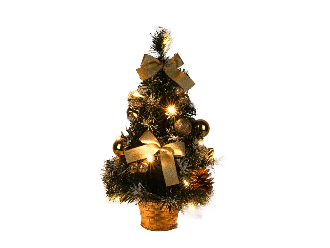 Árvore de Natal Artificial Mini 40cm com Luz Led para Mesa e Decoração de Natal