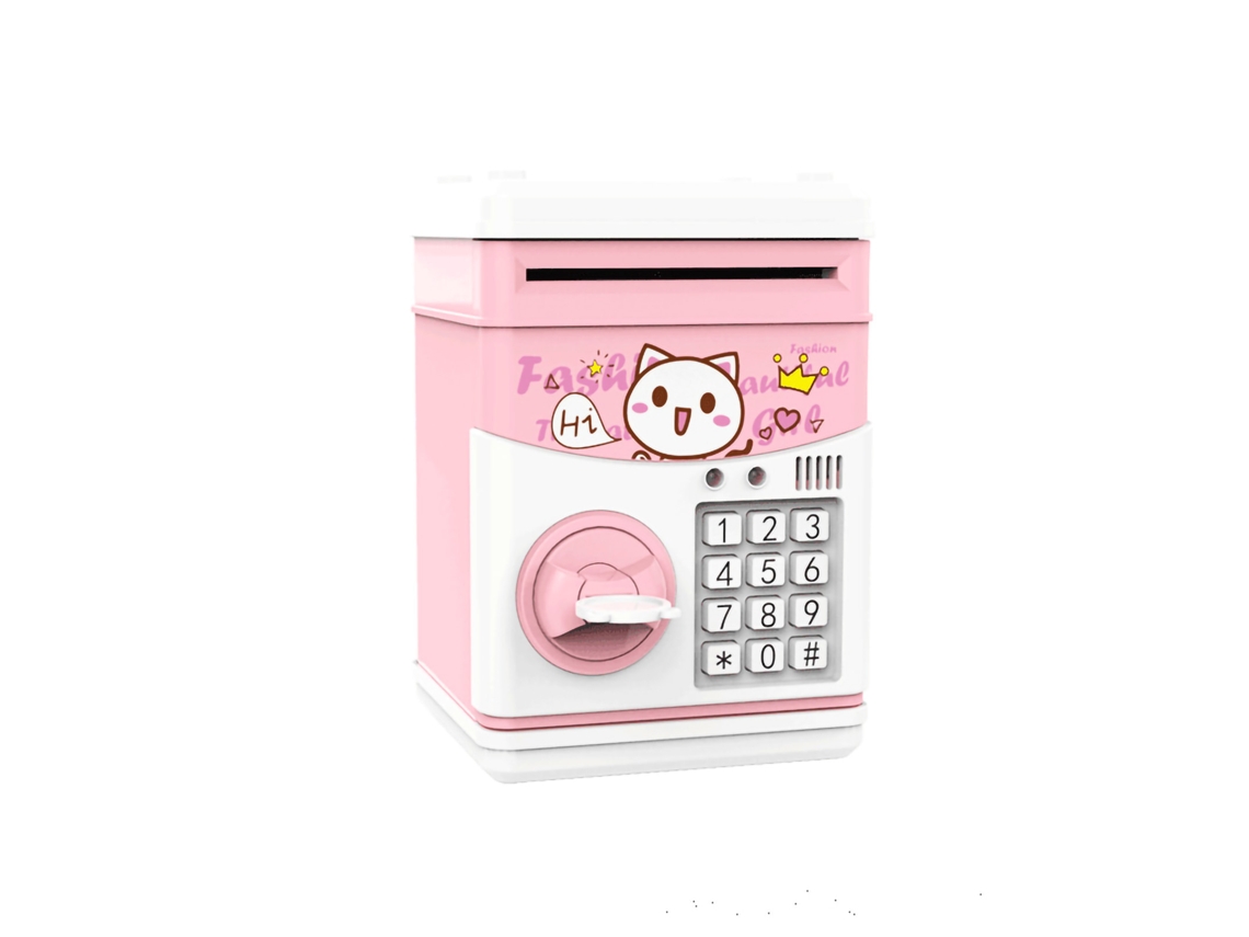 Mali cofrinho de Porco Infantil com Música e Contos Animados Adorable de Plástico Rosa