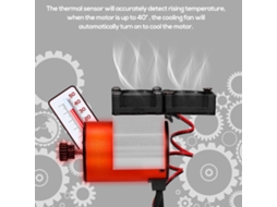 Mali dissipador de Calor para Motor Rc 540 550 com 2 Ventiladores e Sensor Térmico de Alumínio Cnc para Carros Traxxas Hsp Redcat Tamiya Axial