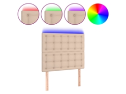 Led Headboard, Led Headboards Vidaxl Marrom Couro Artificial (90 X 5 X 118/128 Cm)