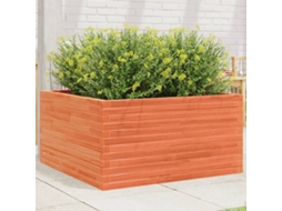 Vidaxl Vaso/floreira De Jardim 90x90x46 Cm Pinho Maciço Castanho-mel