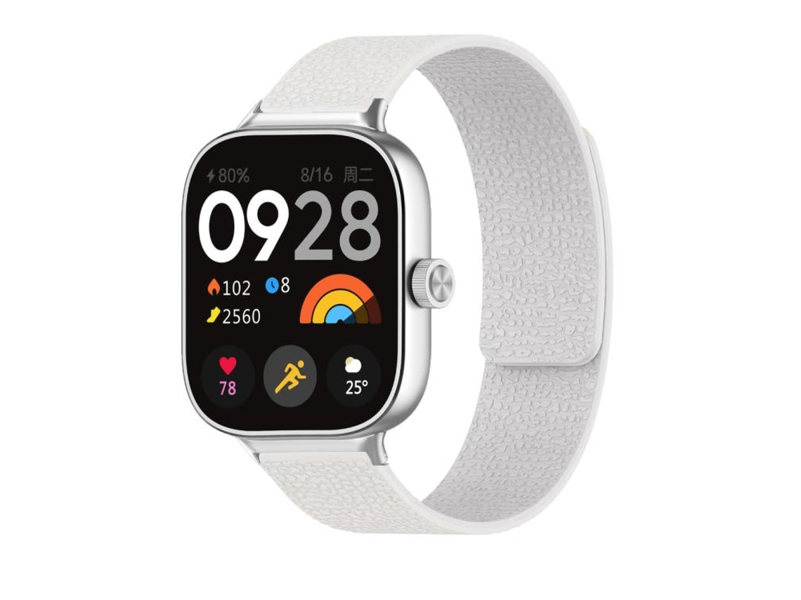 Bracelete para Xiaomi Band 9 Pro / 8 Pro Silicone Macio com Textura de Lichia Branca XIAOMOYU