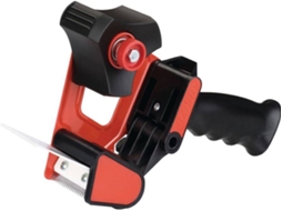 Dispensador de Fita Cola de Embalar TESA® Classic Com Pega De Pistola Preto E Vermelho