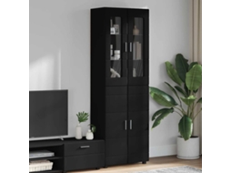 Vidaxl Buffê Florin 60 X 35 X 182 Cm Preto Derivados De Madeira