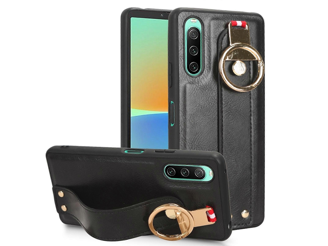 Capa De Celular Com Pulseira De Couro