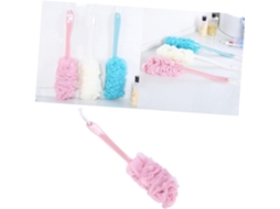 Escova De Banho Esfoliante Wooneky Com Cabo Longo, Pe Rosa, Escova Macia E Áspera Para Limpeza Esfoliação Do Banho