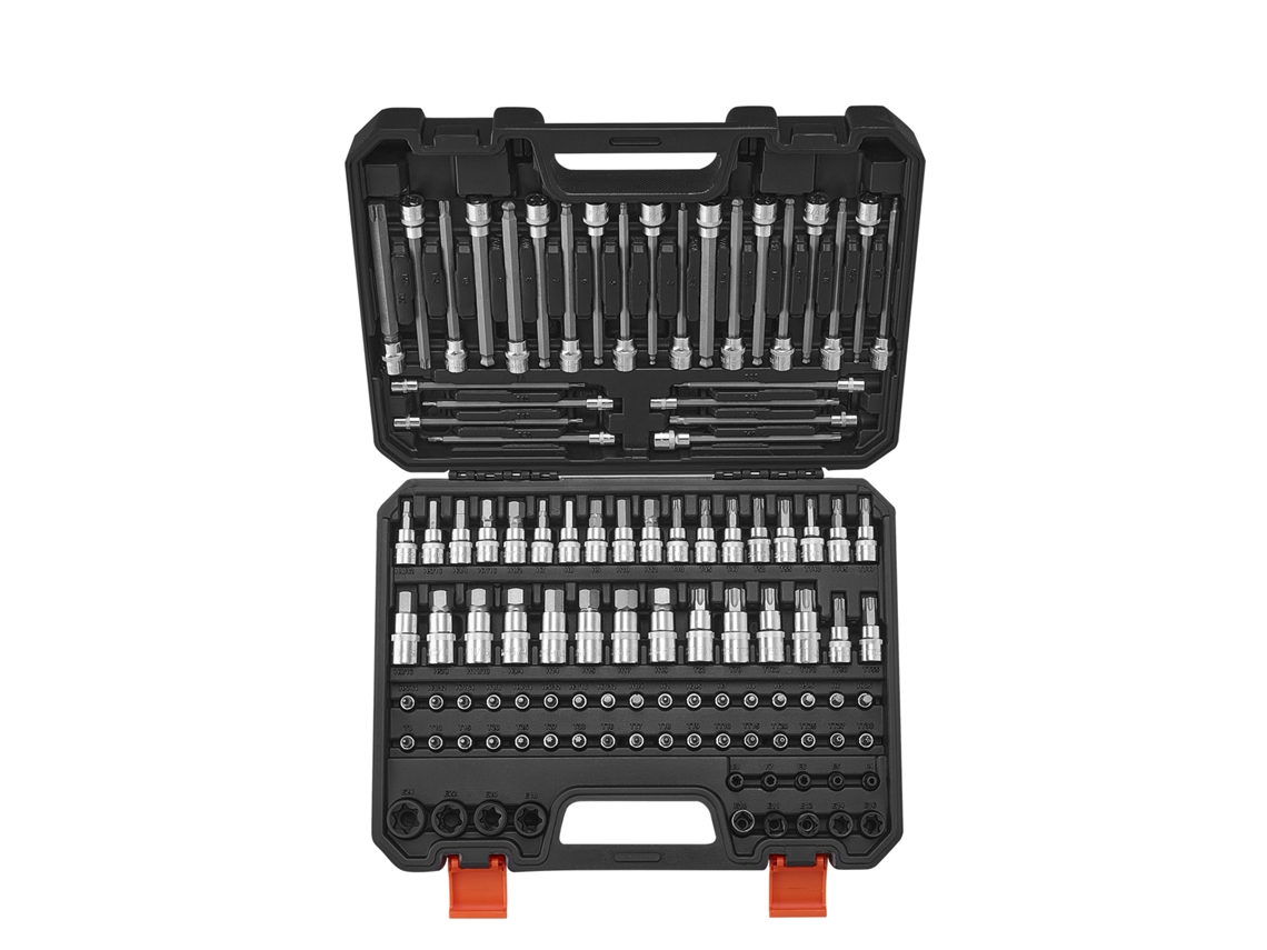Conjunto de chaves de soquete SAE e métricas Vevor com 107 peças, kit de ferramentas manuais