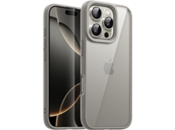 Capa Para Iphone 16 Pro De 6, 3 Polegadas, Resistente A Impactos, Estrutura Em Tpu Fosco De Cor Sólida, Transparente (titânio Natural)