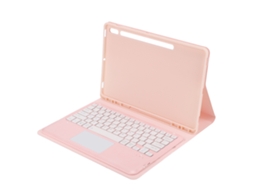 Aetheria capa Teclado Sem Fio 12.4" Detachável Rosa com Apoio Ajustável para S8 S7 Fe S7 Plus