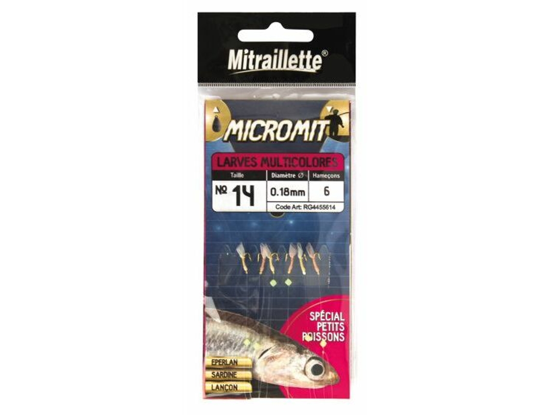 Pacote de 6 iscas de larvas Ragot micromit
